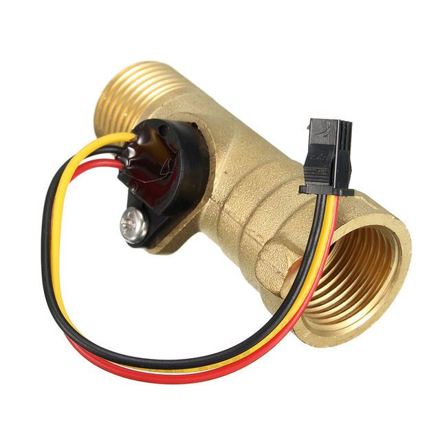 brass hall turbine flow sensor meter switch control 