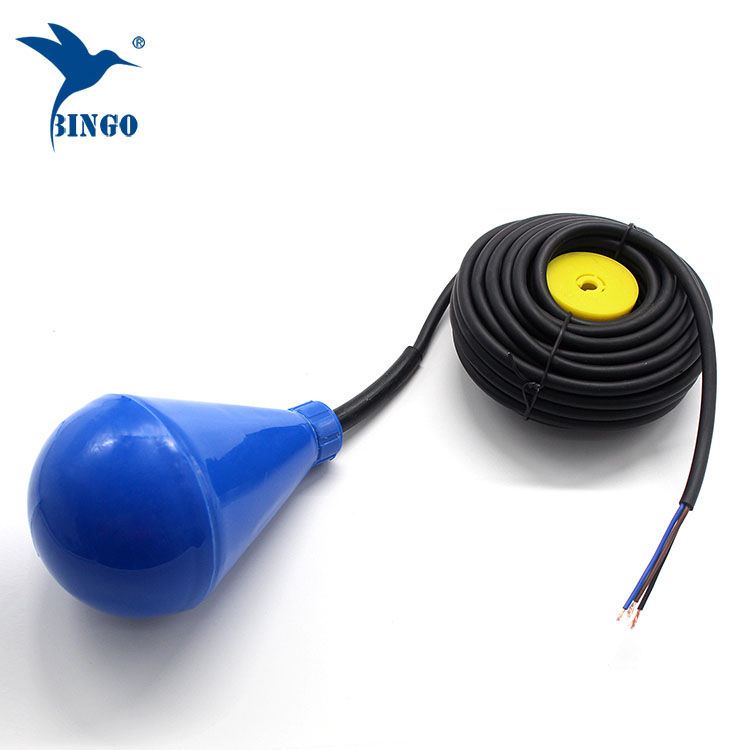 Subuliform shaped water tank level float switch with PVC cable
